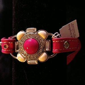 Lia Sophia pink wrap bracelet. Adjustable.